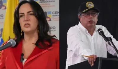 María Fernanda Cabal y Gustavo Petro