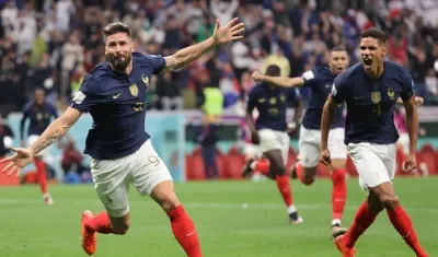 La celebración de Giroud.