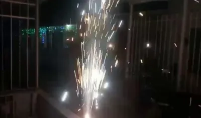 Quema  de pólvora en Barranquilla.