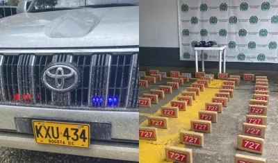 Vehículo que llevaba la droga.