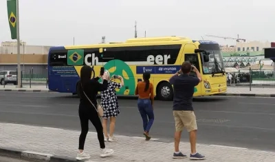 La selección brasileña salió el domingo de Doha y se disolvió en Londres.