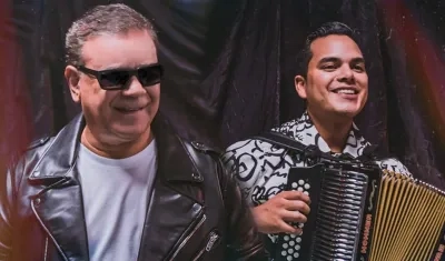 Ivánn Villazón y su acordeonero Isaac Calvo.