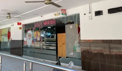 Restaurante afectado. 