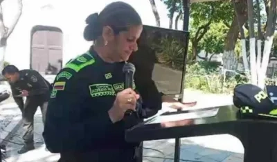 Coronel Adriana Gisela Paz, comandante de la Policía Metropolitana de Santa Marta.