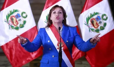 Dina Boluarte, presidenta de Perú.