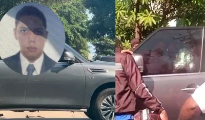 Jorge Mauricio Salazar López fue atacado a bala cuando conducía esta camioneta. 