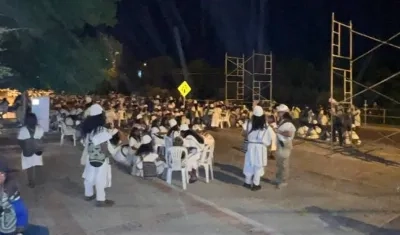 Protesta de los indígenas. 