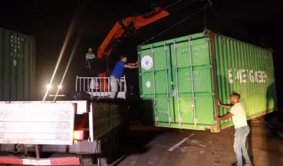 El retiro de los contenedores. 