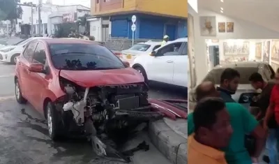 Los dos vehículos implicados en el accidente. 