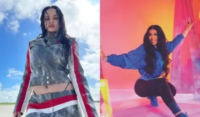 Rosalía y Cardi B.