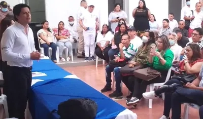 El Personero Miguel Ángel Alzate, coordinando el proceso.