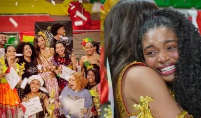 La Reina Natalia junto a participantes de ‘Báilalo como es’.