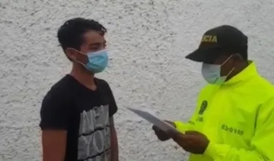 Juan Daniel García cuando fue capturado. 