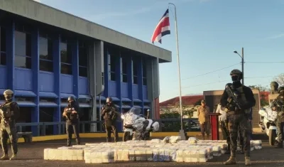 Incautación de cocaína en Costa Rica. 