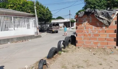 Lugar de la balacera en el municipio de Malambo.