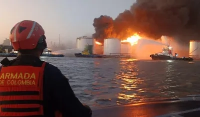 Imagen del incendio.