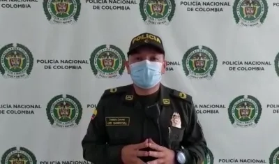 Teniente Coronel Luis Sandoval, Comandante Operativo de la Policía Metropolitana de Barranquilla.