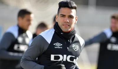 Falcao García en los entrenamientos de Rayo Vallecaucano. 
