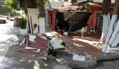 Así quedó el negocio tras el accidente. 