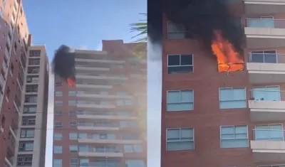 Incendio en edificio del norte. 