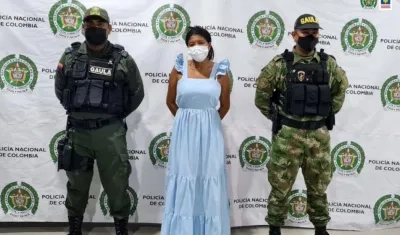 Indira María Castillo Pérez, capturada.