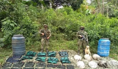 Explosivo incautado al ELN.