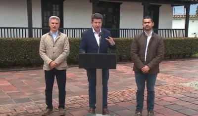 Carlos Correa, Diego Molano y Daniel Palacios.