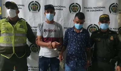 Los dos capturados fueron llevados a la URI de la Fiscalía. 