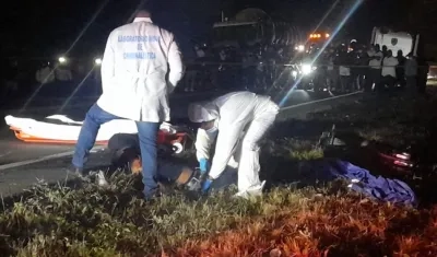 Lugar del accidente cerca del peaje de Baranoa.