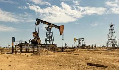 Aspecto del campo petrolero de Cantagallo.