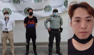 Fotografía de ciudadano chino capturado en Colombia.