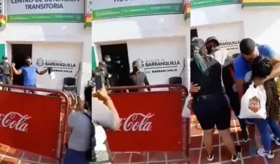 Momento en que los dos escoltas quedaron libres. 