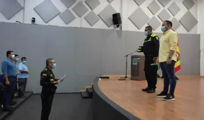 La reunión se realizó en al auditorio de la Policía Metropolitana. 
