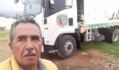 Hildebrando Rivera Gantiva, conductor asesinado.