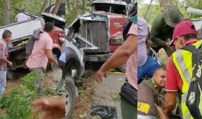 Momento en que los soldados heridos eran auxiliados. 