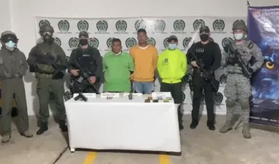 Moisés Elías Ríos Polo, alias 'Sonia', y Leiber José Caro Monterrosa.