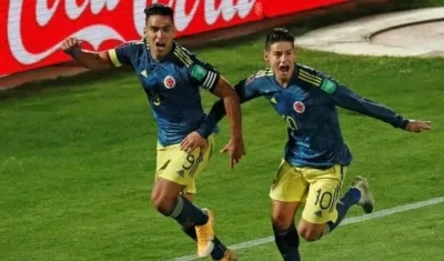 Radamel Falcao García y James Rodríguez.
