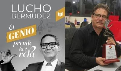 Gustavo Tatis y el galardón.