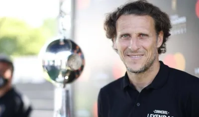 Diego Forlán, jugador uruguayo. 