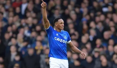 Yerry Mina, jugador del Everton. 