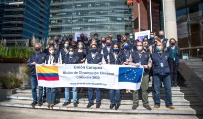 Integrantes de la misión de observadores electorales de la Unión Europea.