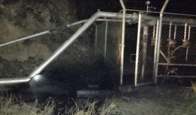 Sitio del atentado contra Ecopetrol.