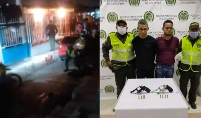 Dos de los capturados por la balacera.