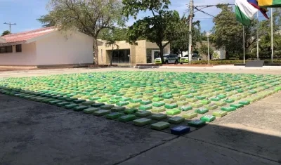 Droga incautada en el puerto de Santa Marta. 
