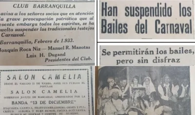 Barranquilla en 1933 suspendió los bailes de Carnaval.