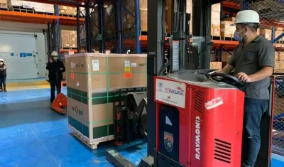 Imagen de las vacunas que llegaron.