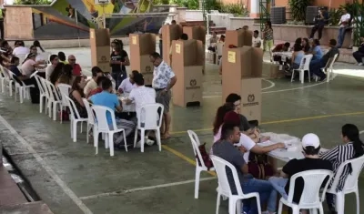 Mesas de votación