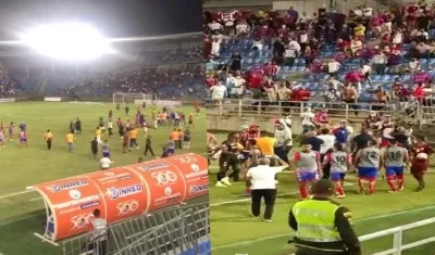 Imágenes de los incidentes.