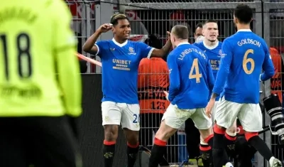 Alfredo Morelos, delantero colombiano. 