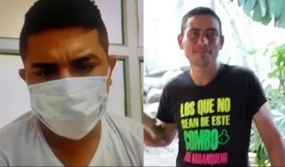 Julio Junior Rojas, presunto asesino (izquierda); y Carmen Emiro Durán Ascanio, víctima. 